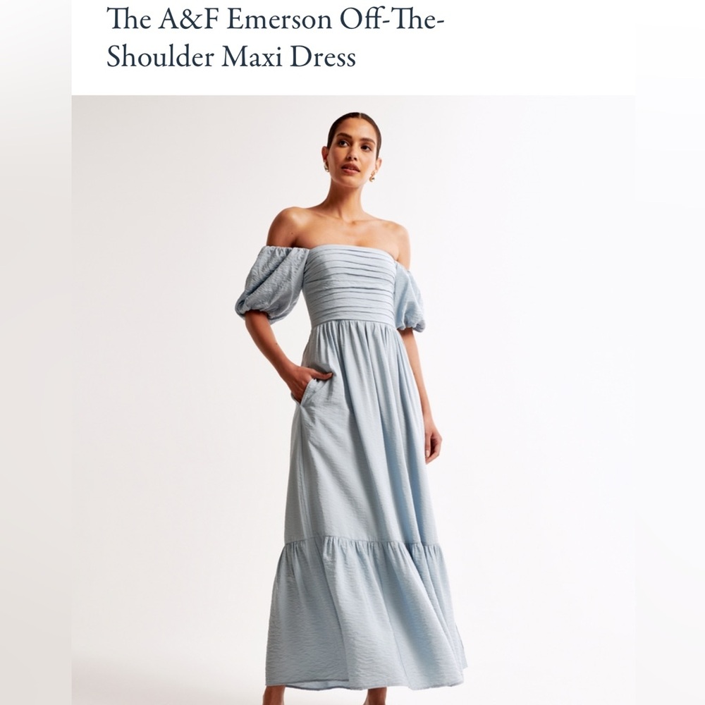 Abercrombie & Fitch Emerson Off-The-Shoulder Maxi Dress - READ DESCRIPTION